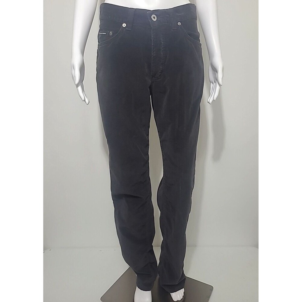 Dolce & Gabbana Mens Button Fly Dark Gray Corduroy Pants Size 33 / 47